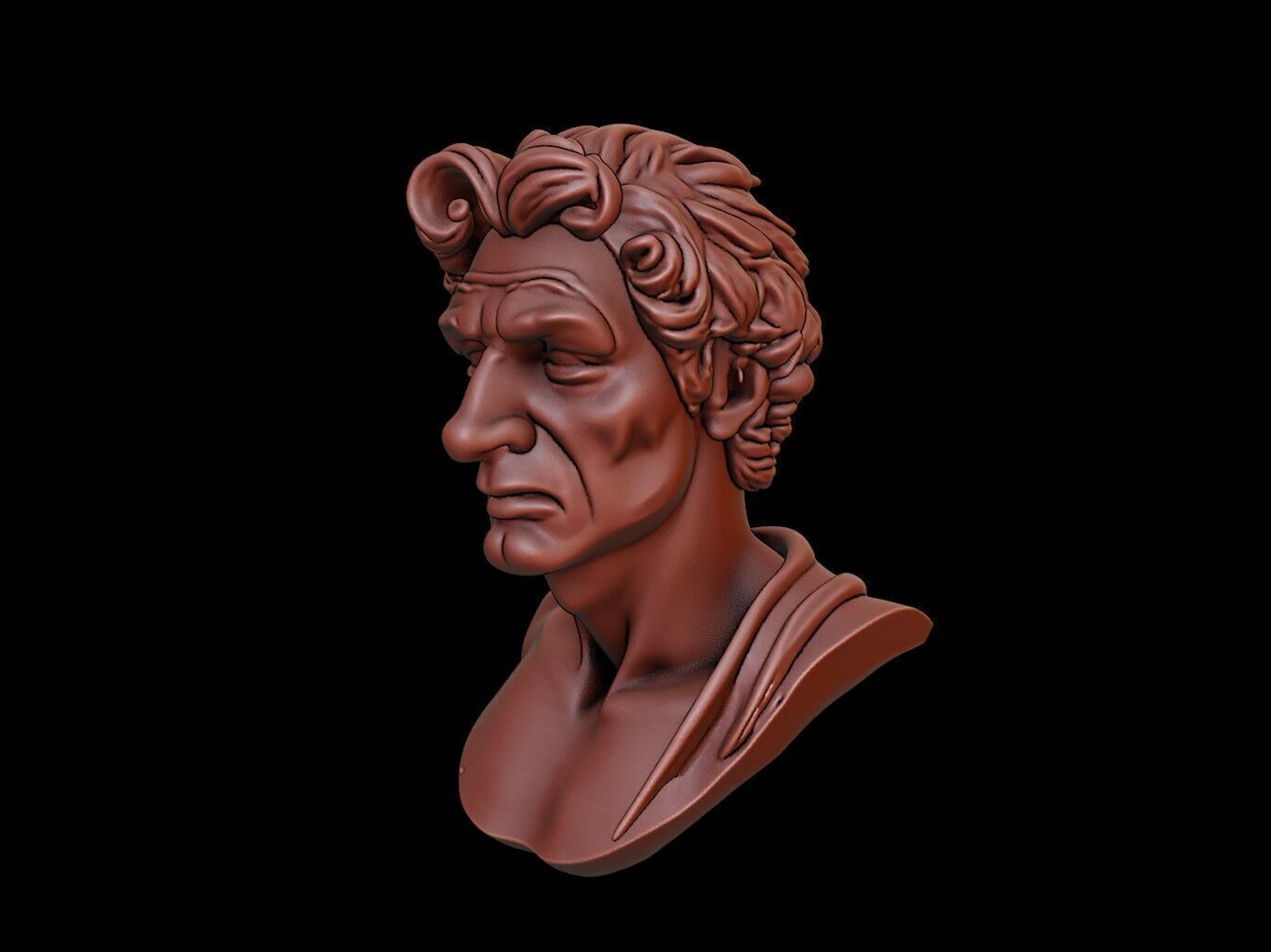 Gorgias Bust 3D print model_1