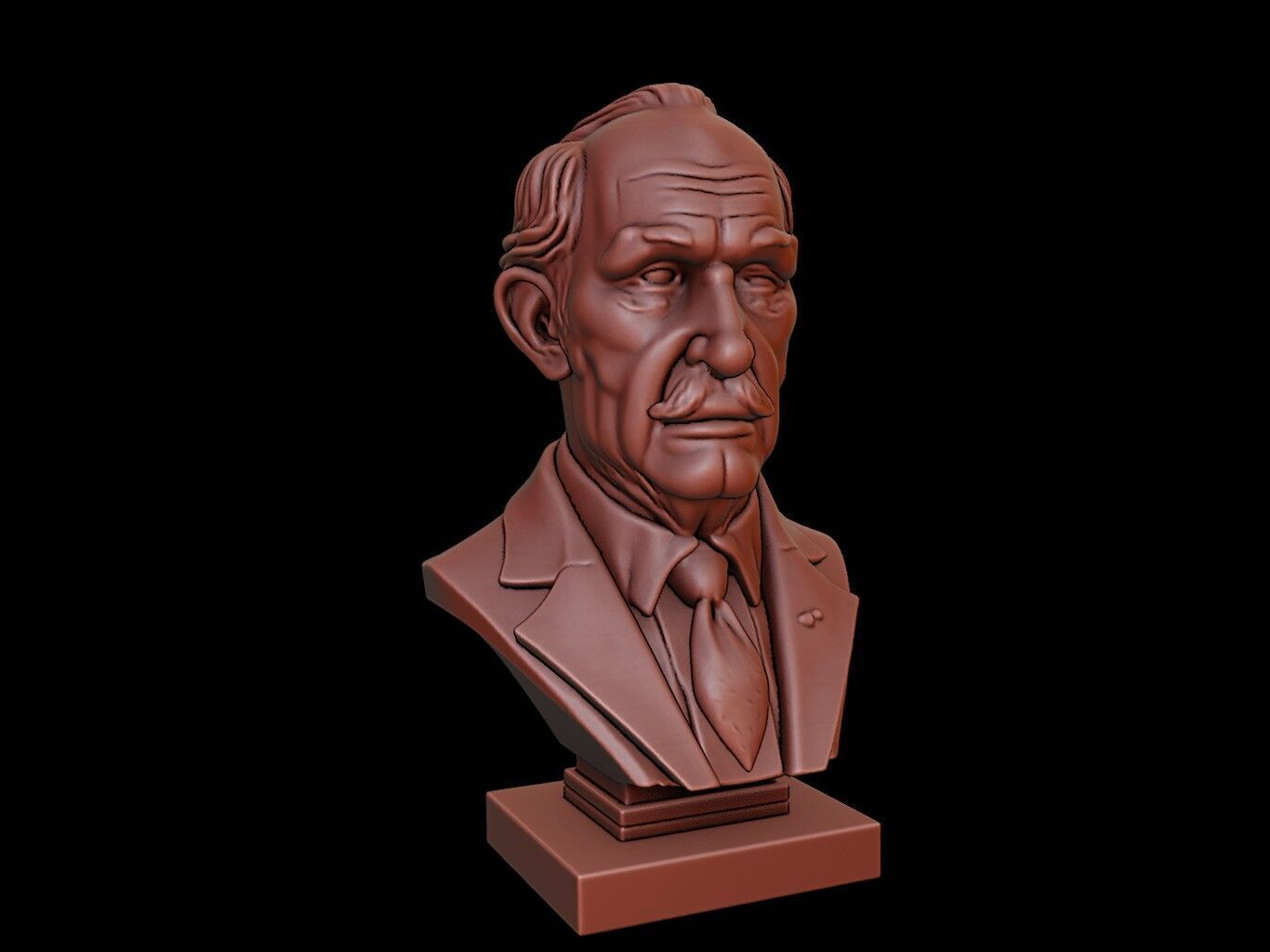 Henri Bergson Bust 3D print model_2