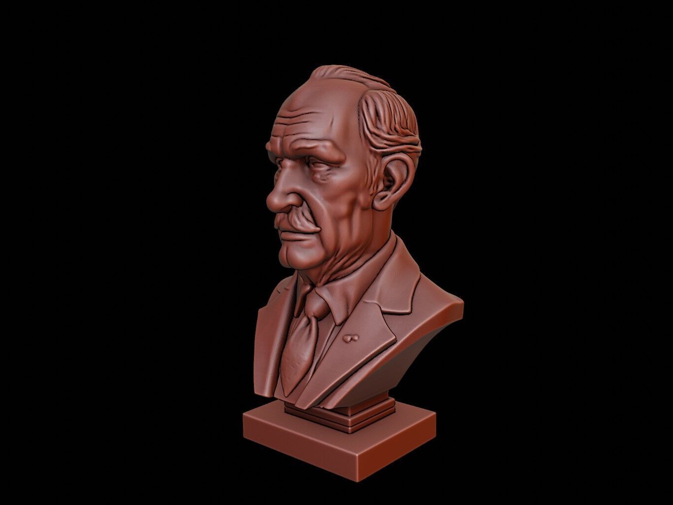 Henri Bergson Bust 3D print model_1