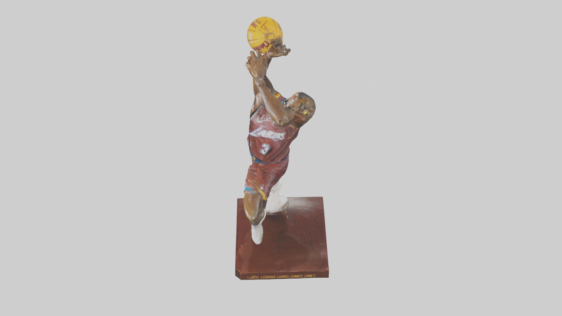 LeBron James statue model Low-poly 3D model_17
