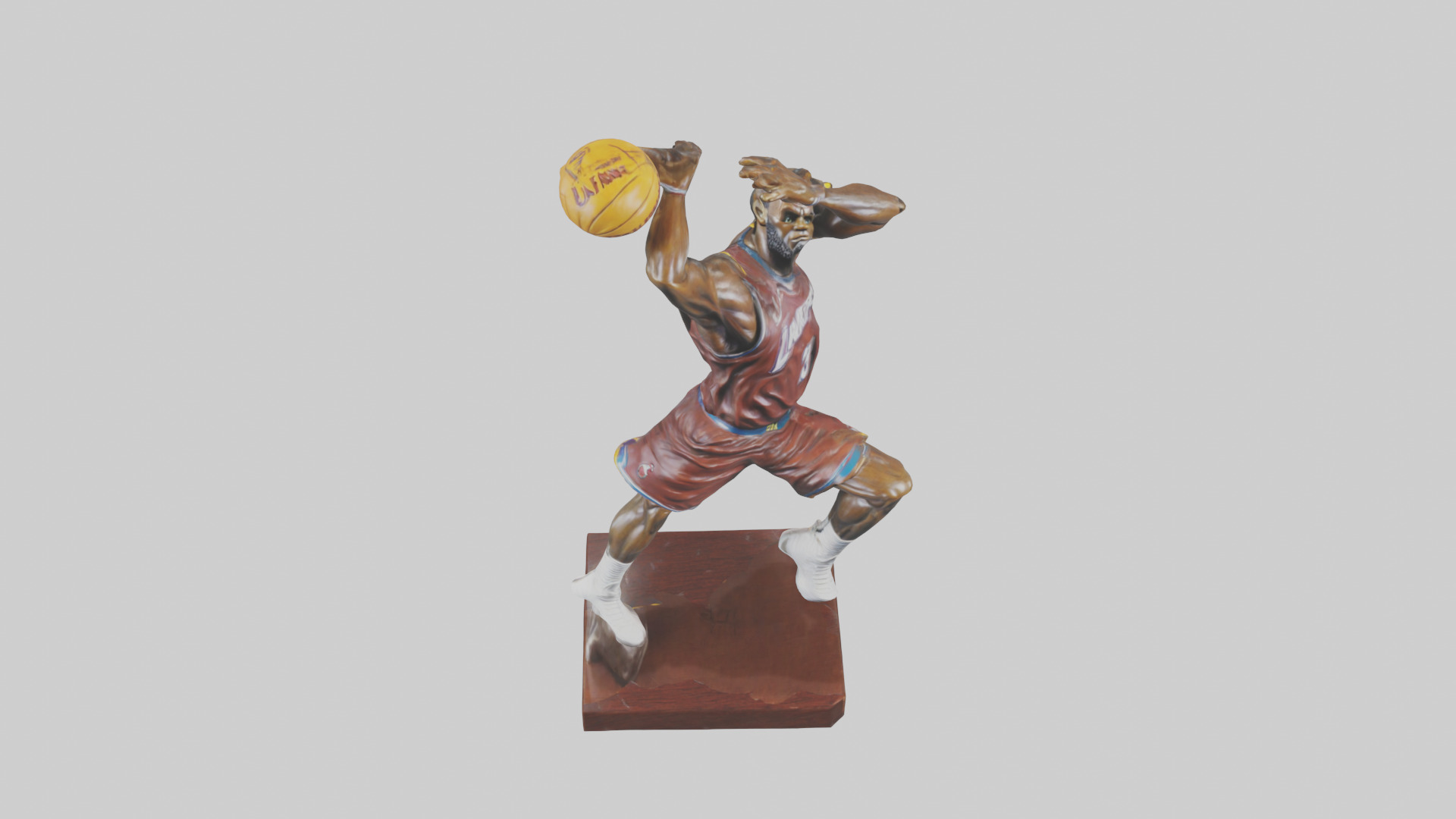 LeBron James statue model Low-poly 3D model_16