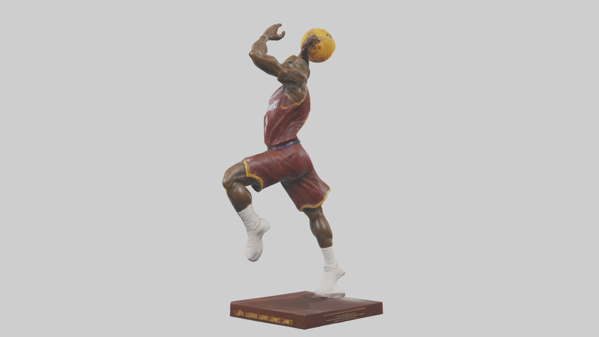 LeBron James statue model Low-poly 3D model_1