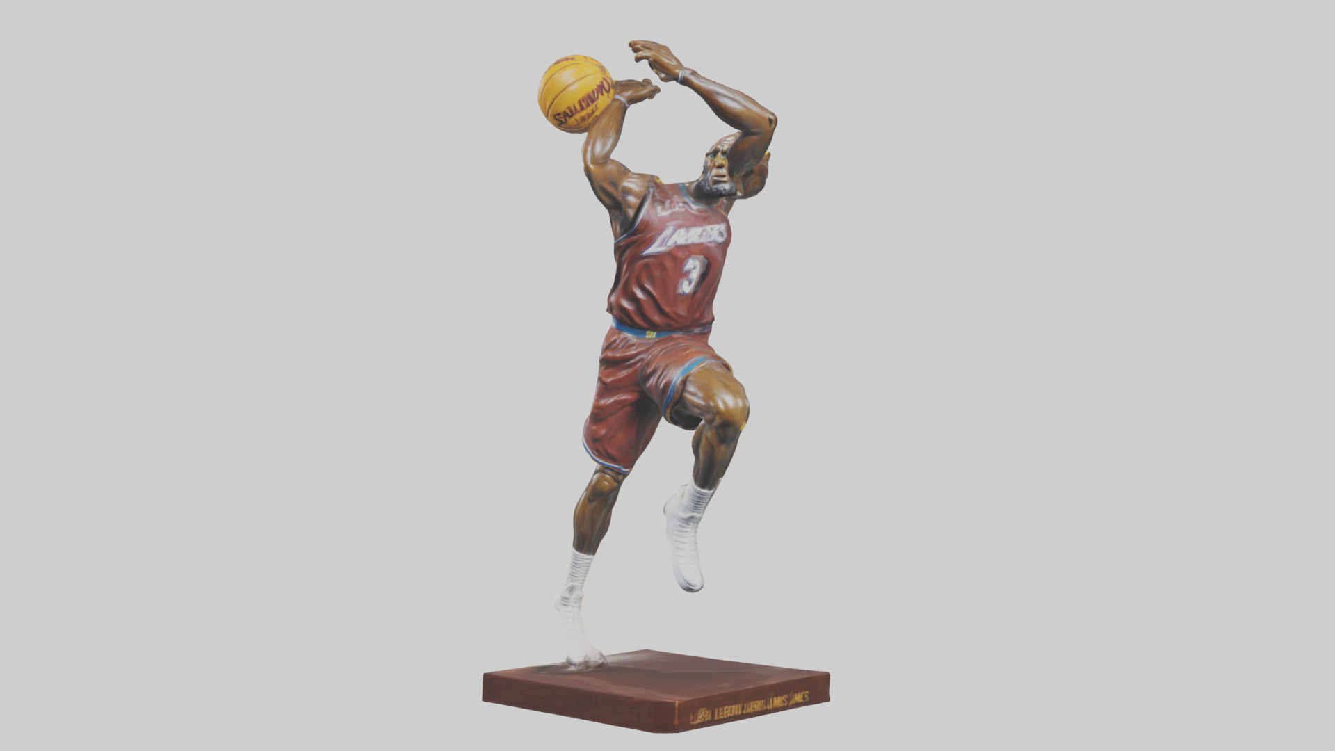 LeBron James statue model Low-poly 3D model_10