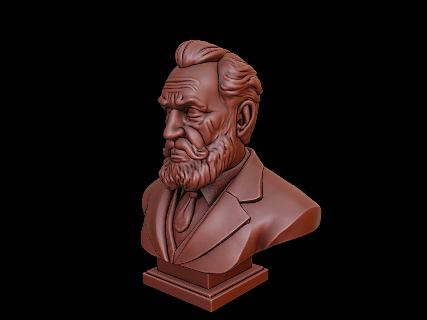 Henri Poincare Bust 3D print model_1
