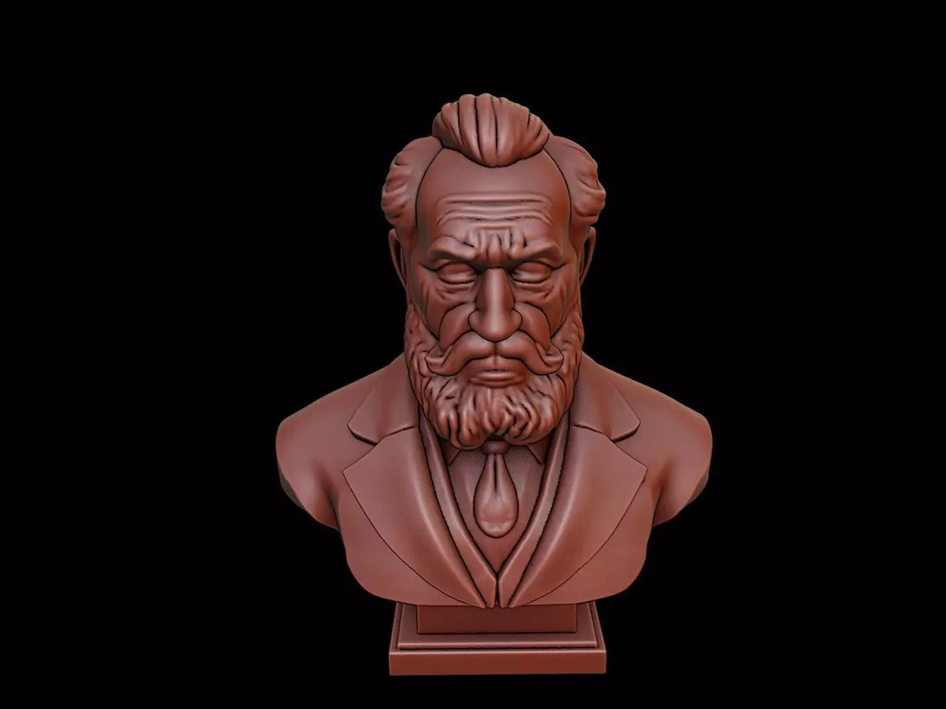 Henri Poincare Bust 3D print model_0