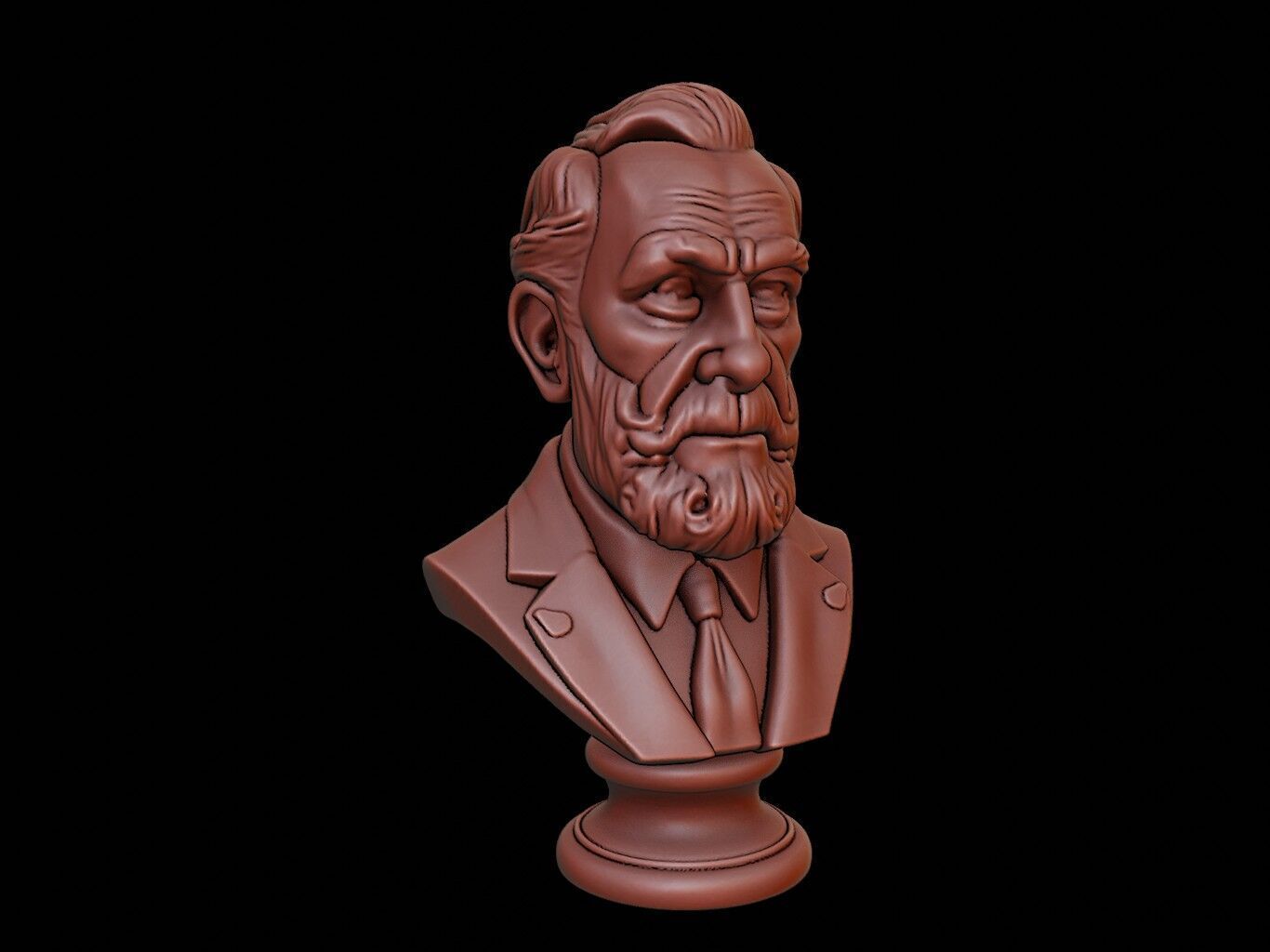 Henri Poincare Bust 3D print model_2