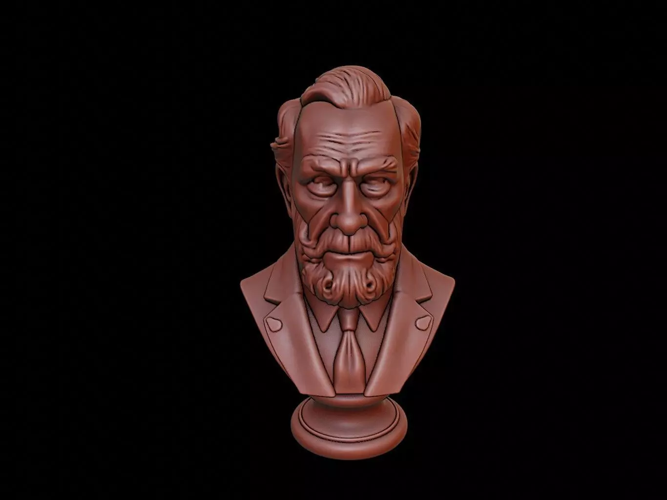 Henri Poincare Bust 3D print model_0