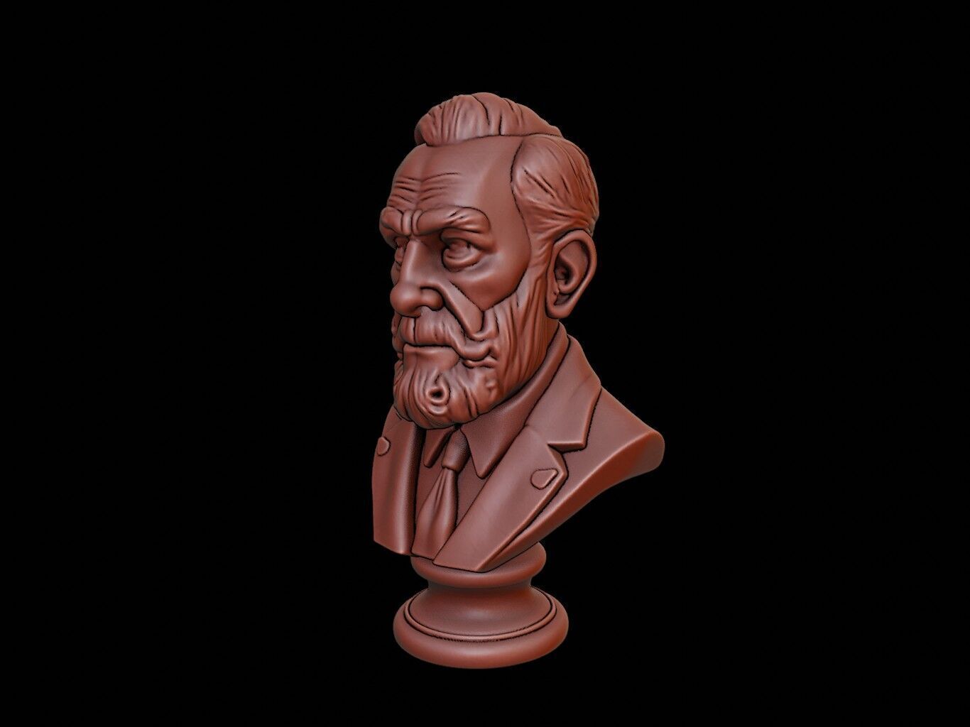 Henri Poincare Bust 3D print model_1