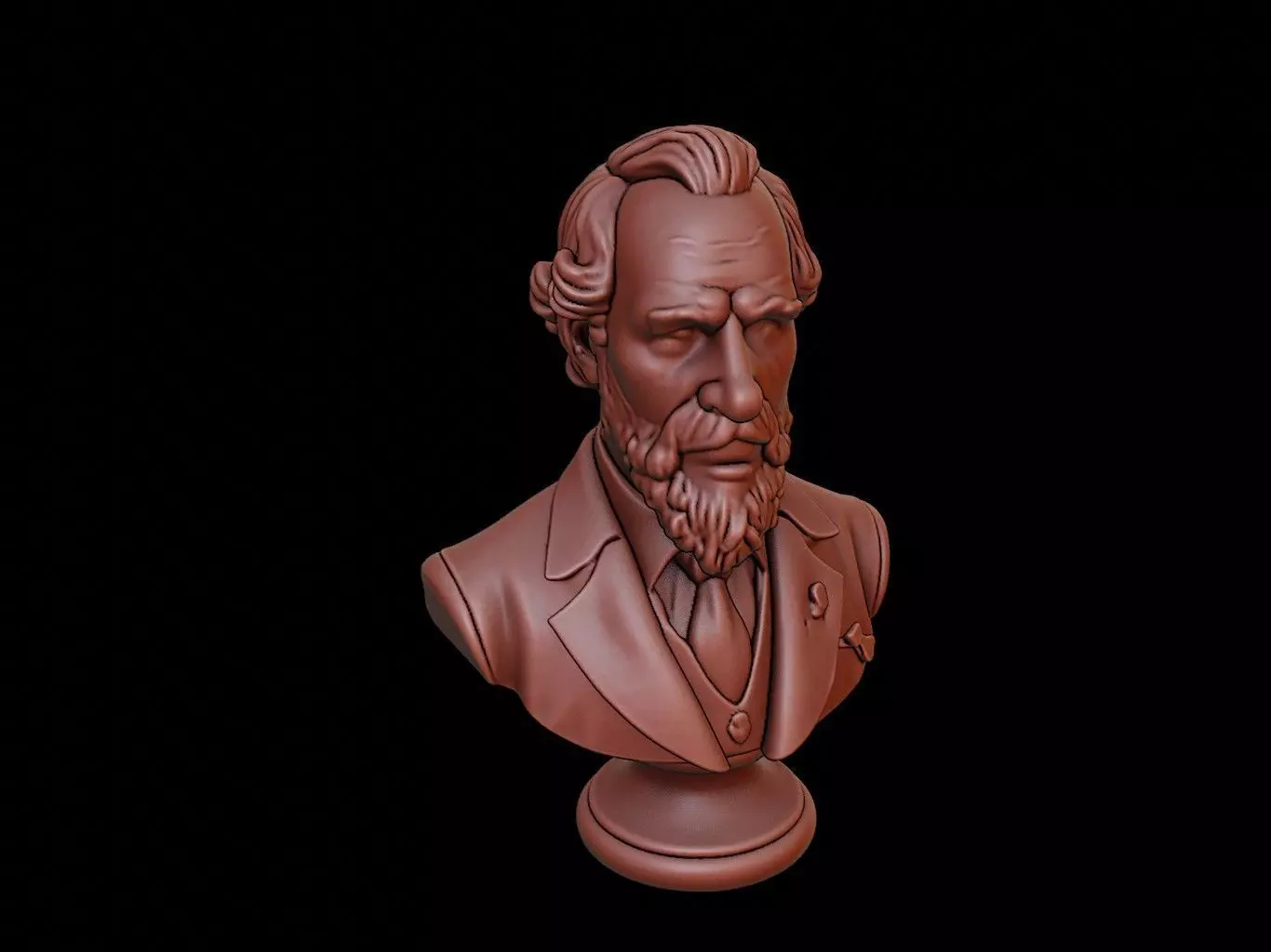 Herbert Spencer Bust 3D print model_0