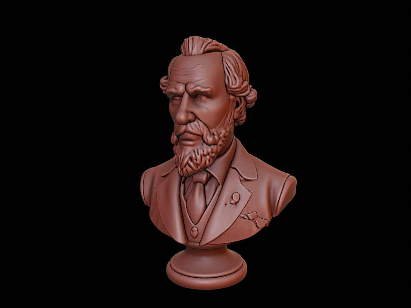 Herbert Spencer Bust 3D print model_1