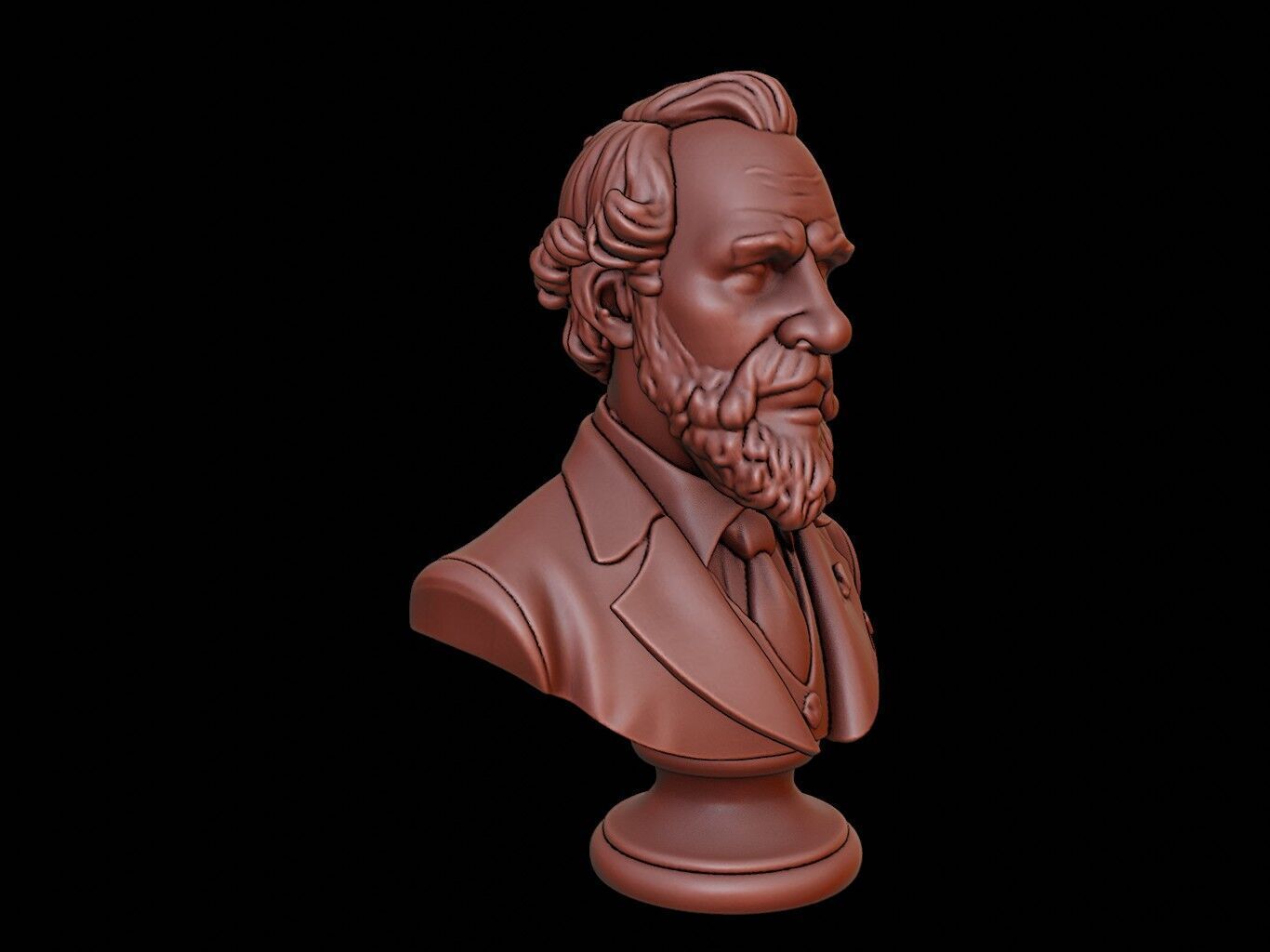 Herbert Spencer Bust 3D print model_2