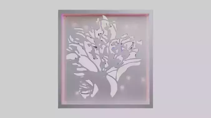 LED wall decor model Low-poly 3D model