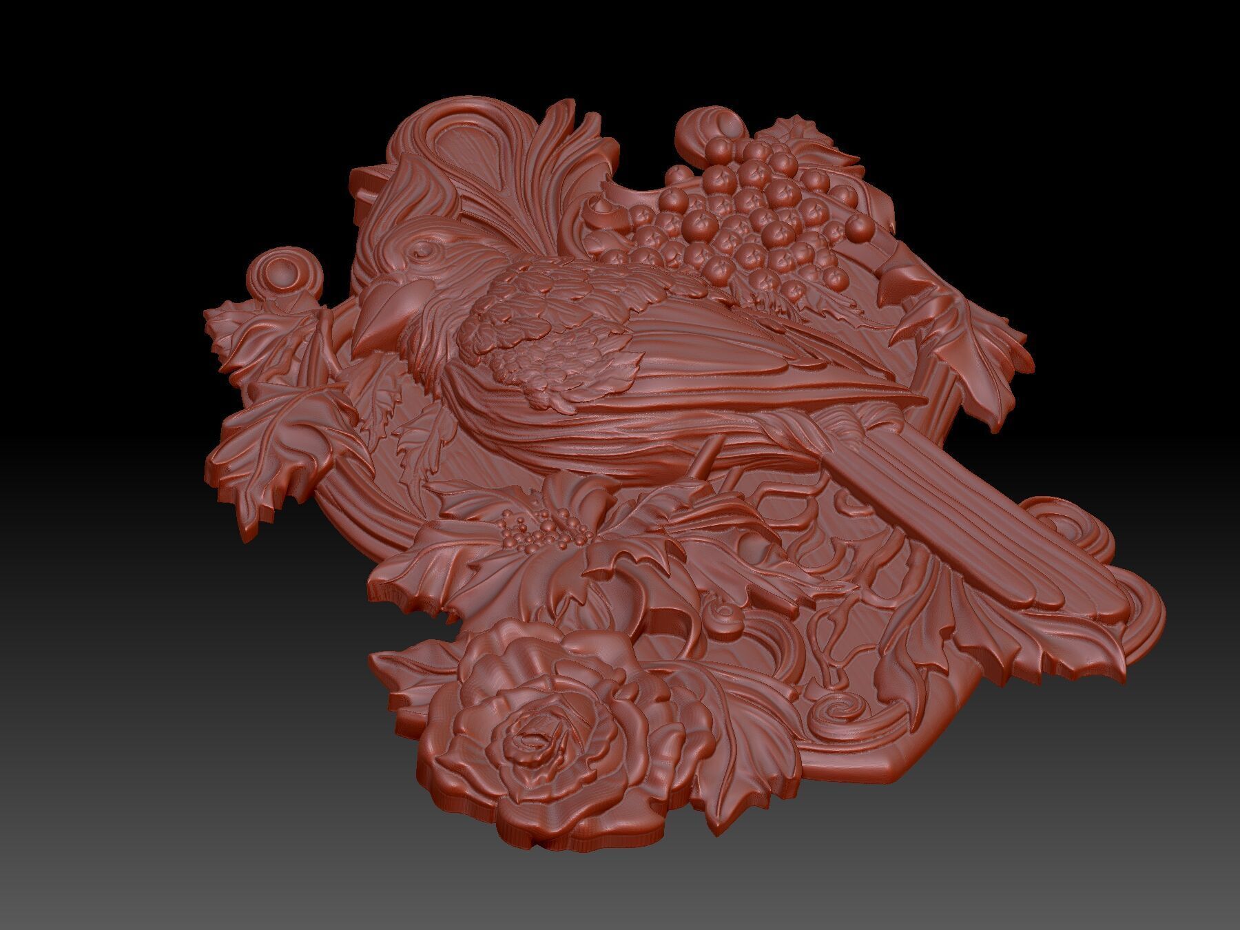 Bird beautiful  3D print model_4