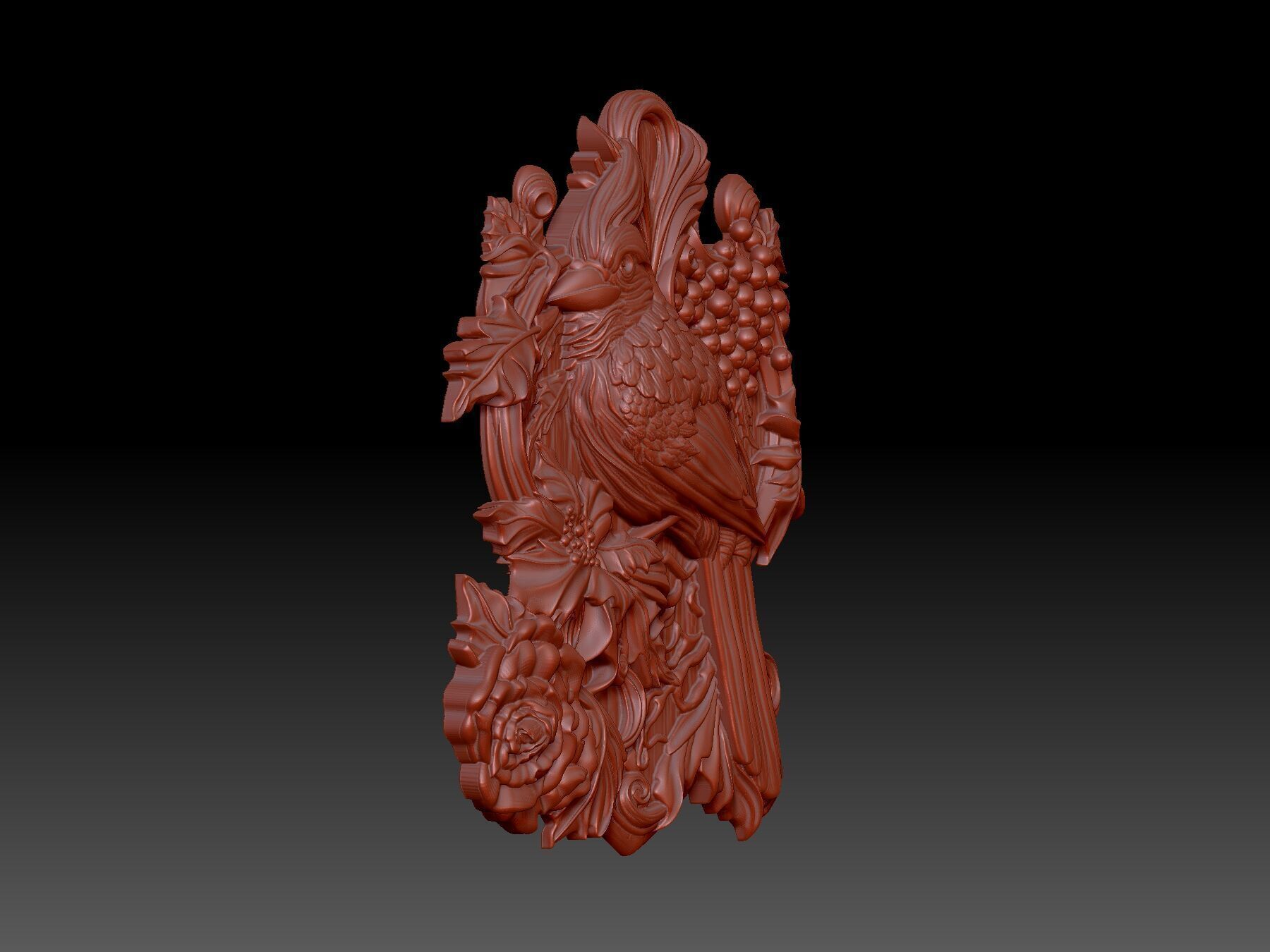Bird beautiful  3D print model_3