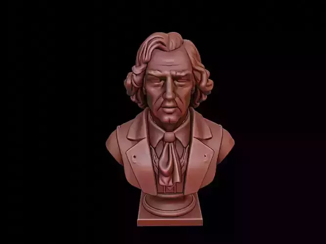 Isaac Newton Bust 3D print model