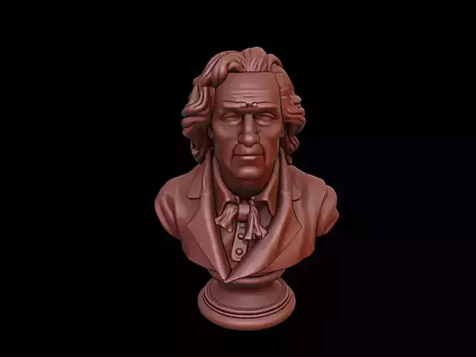 Isaac Newton Bust 3D print model
