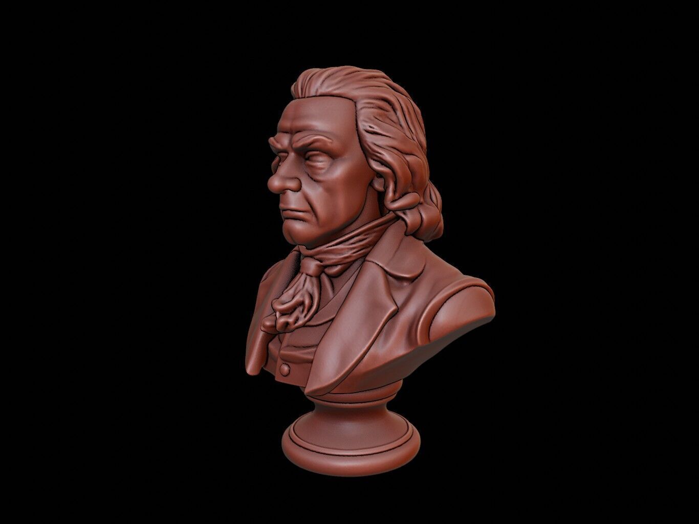 Isaac Newton Bust 3D print model_1