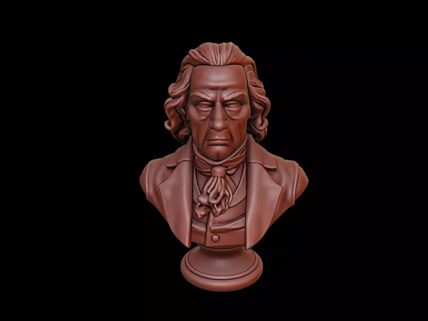 Isaac Newton Bust 3D print model_0