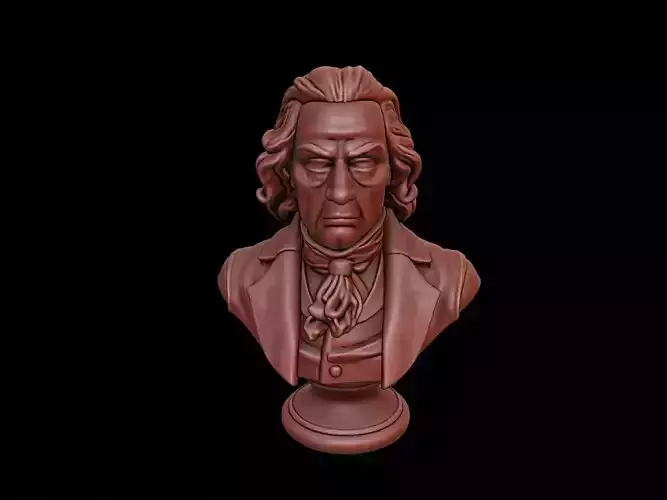 Isaac Newton Bust 3D print model