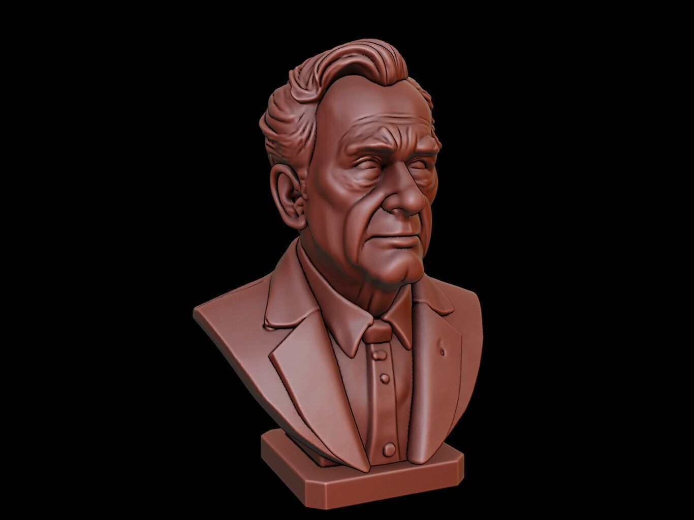 Jacques Derrida Bust 3D print model_2