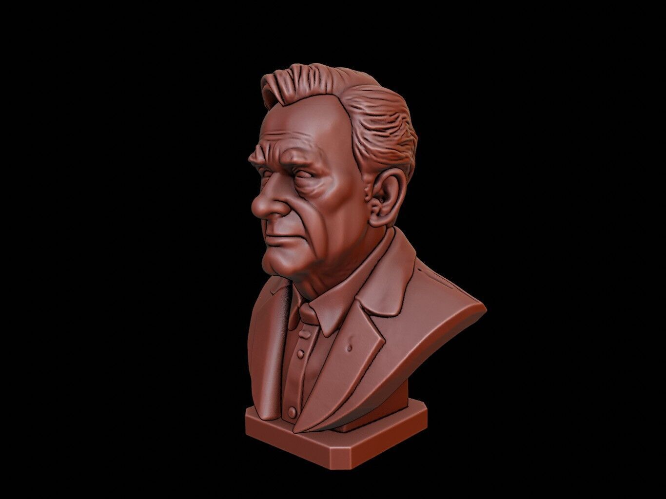 Jacques Derrida Bust 3D print model_1