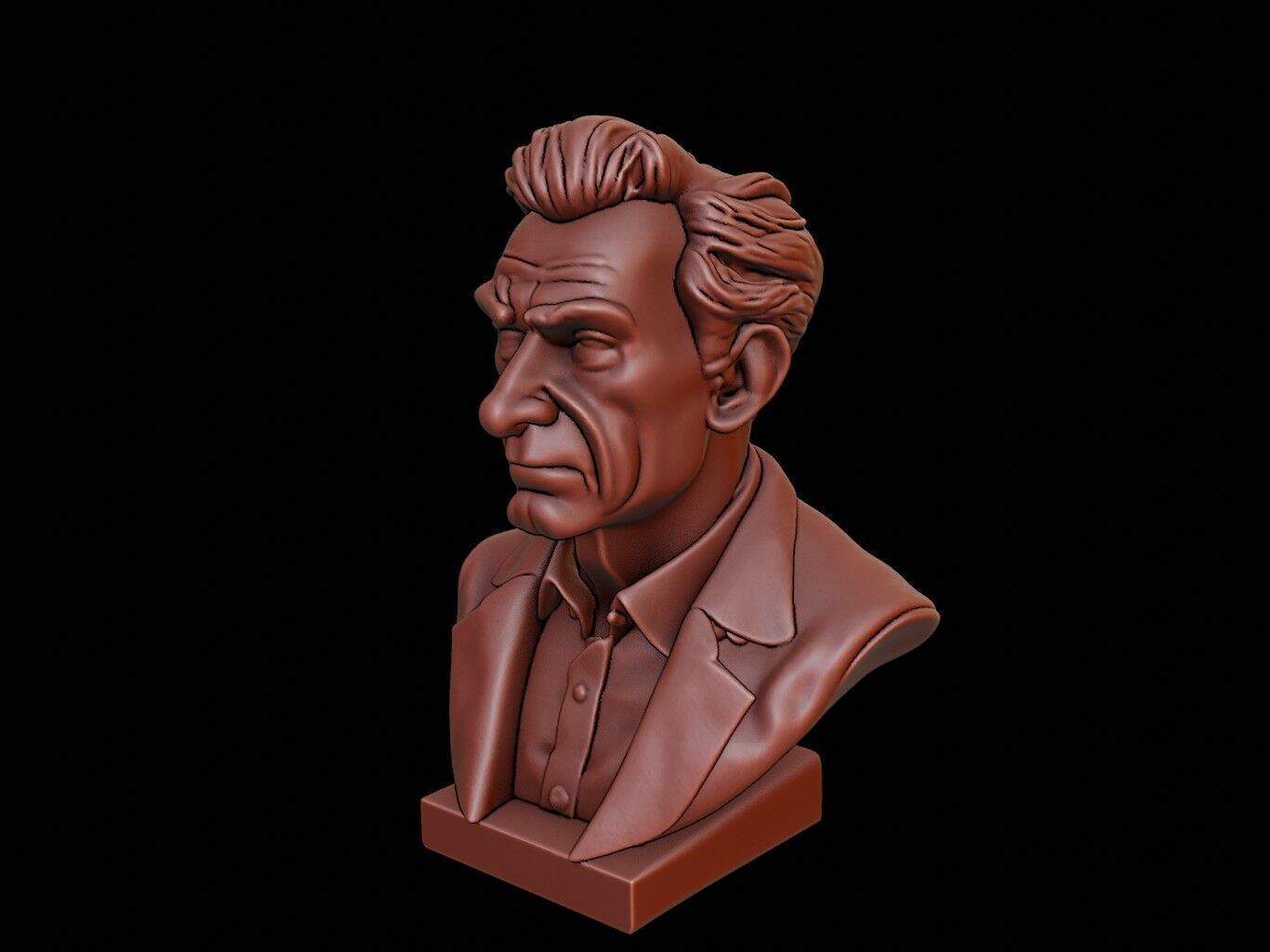 Jacques Lacan Bust 3D print model_1