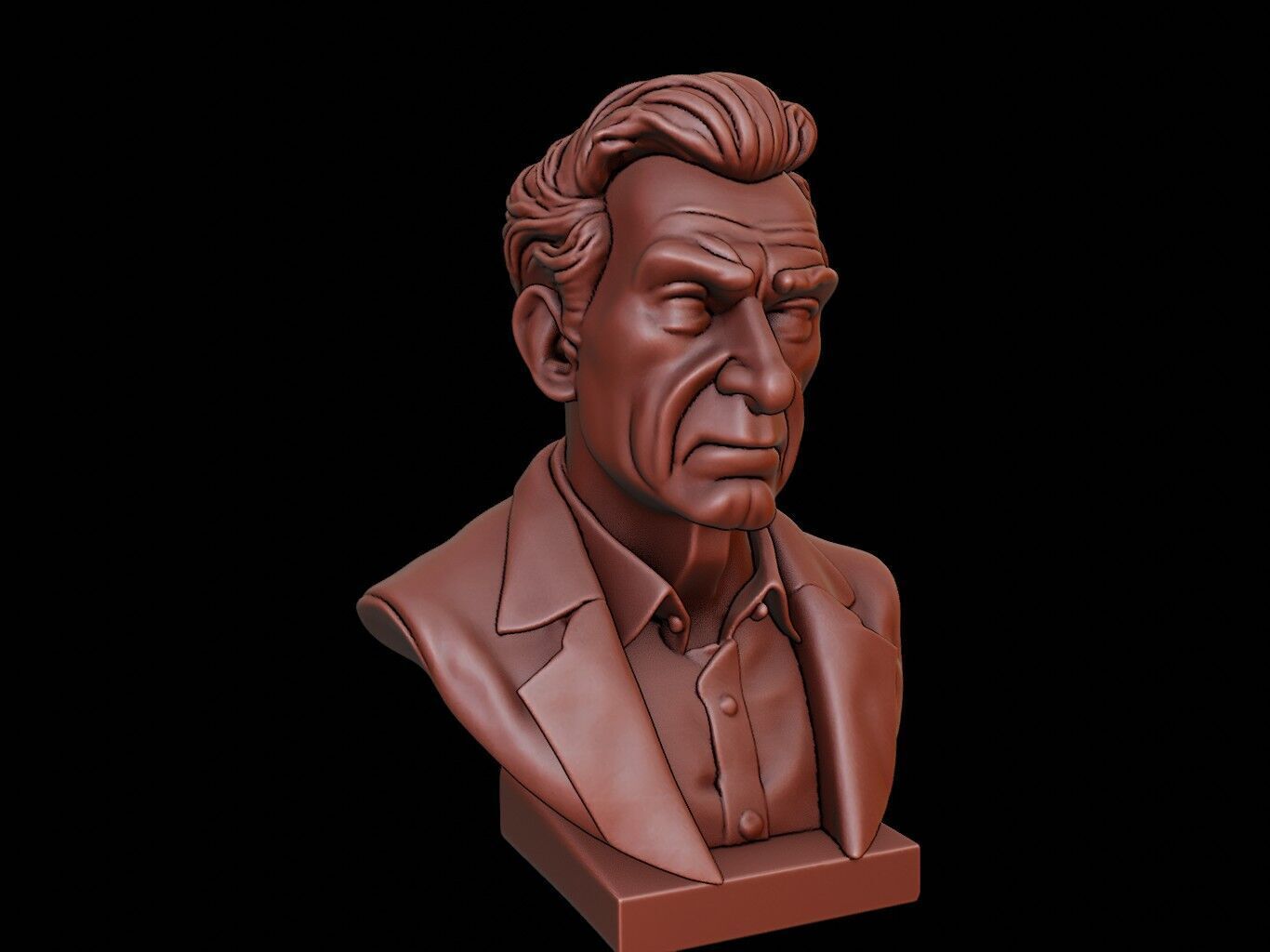 Jacques Lacan Bust 3D print model_2