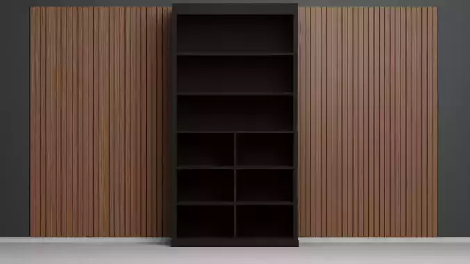 Modern Tall Storage Cabinet Bookshelf with Multiple Compartments