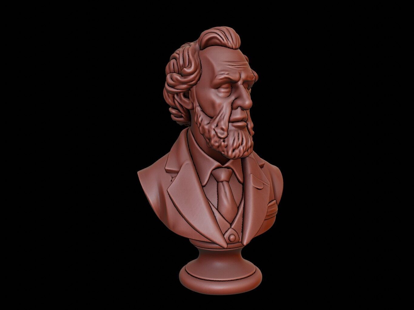 Jean Jacques Rousseau Bust 3D print model_2