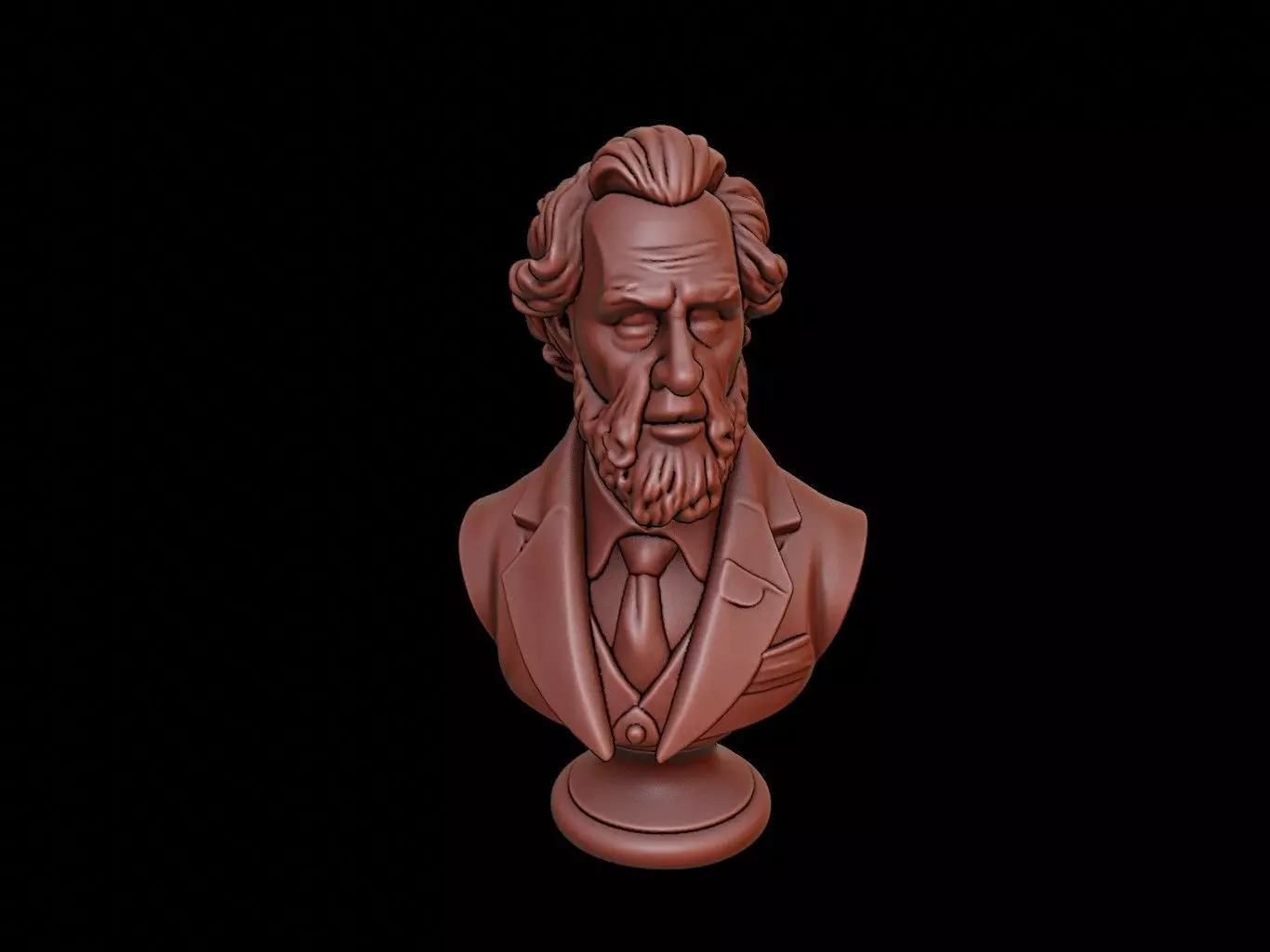 Jean Jacques Rousseau Bust 3D print model_0