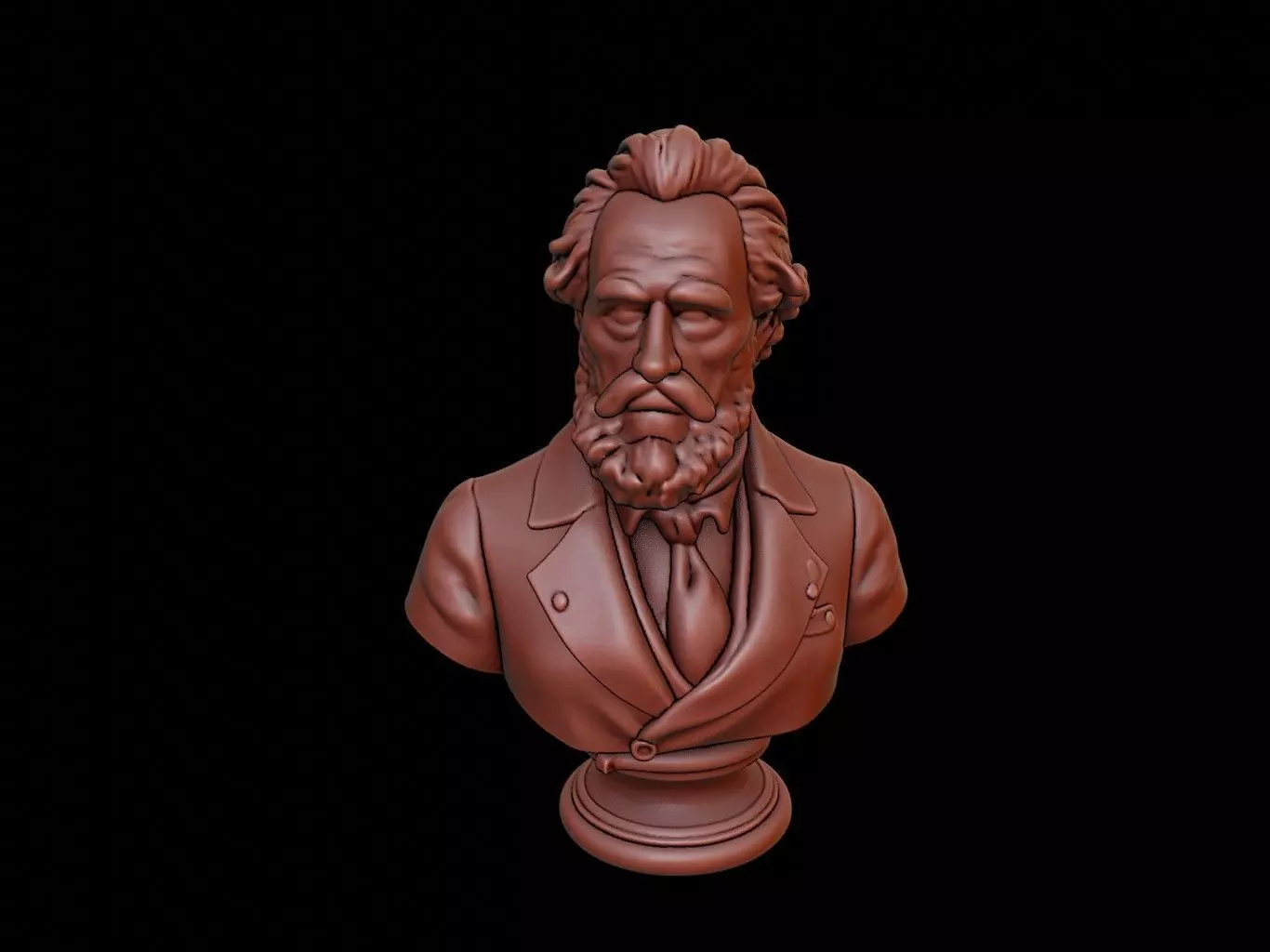 Jean Jacques Rousseau Bust 3D print model