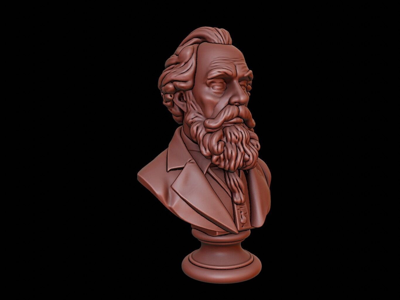Jean Jacques Rousseau Bust 3D print model_2