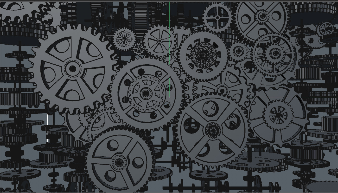  OC render c4d  gear 3D model_2