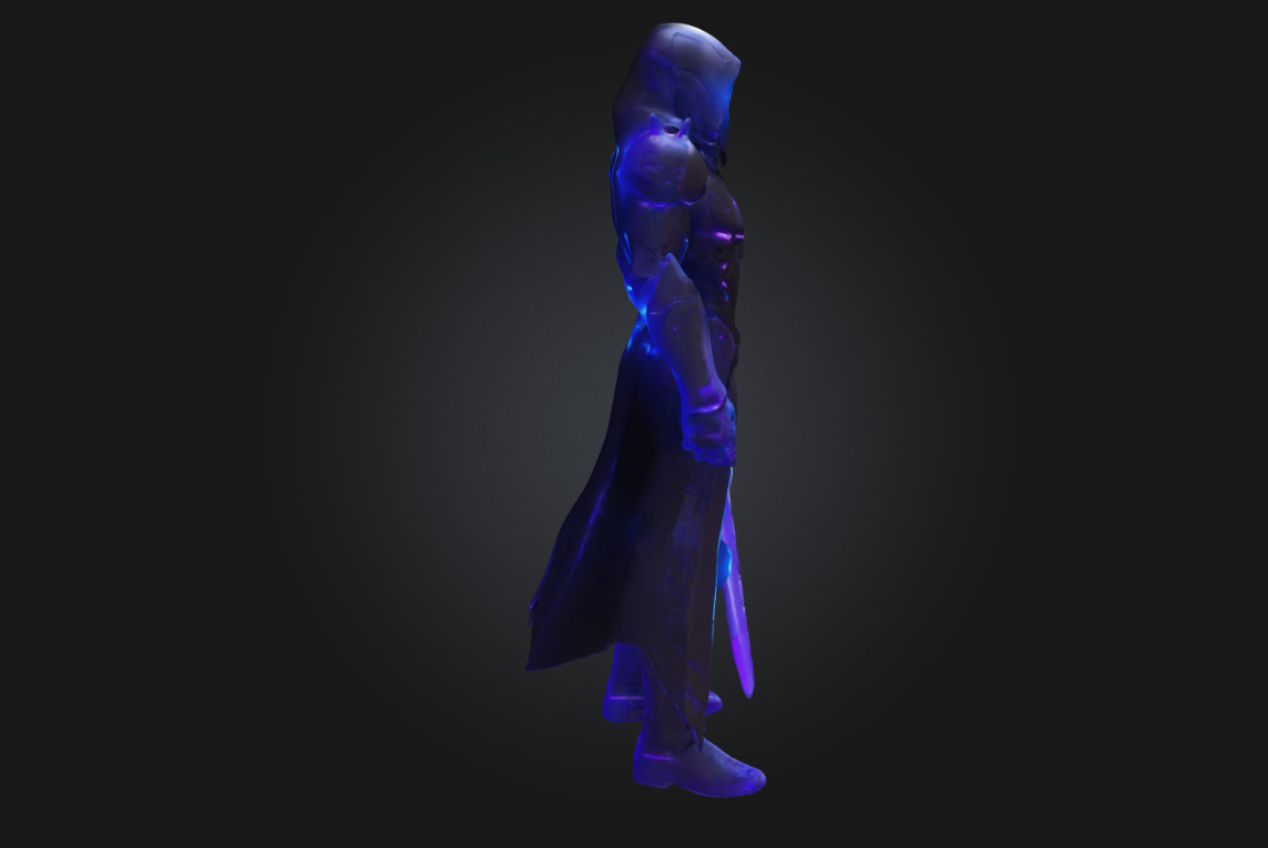 Neon Phantom Futuristic Assassin 3D print model_3