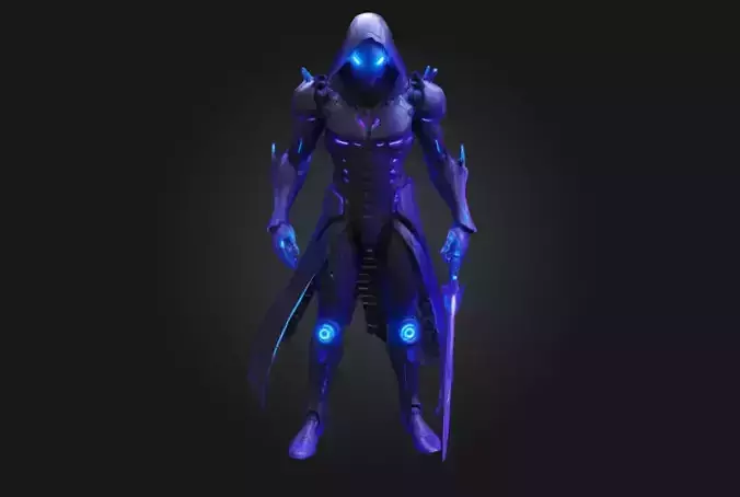 Neon Phantom  Futuristic Assassin
