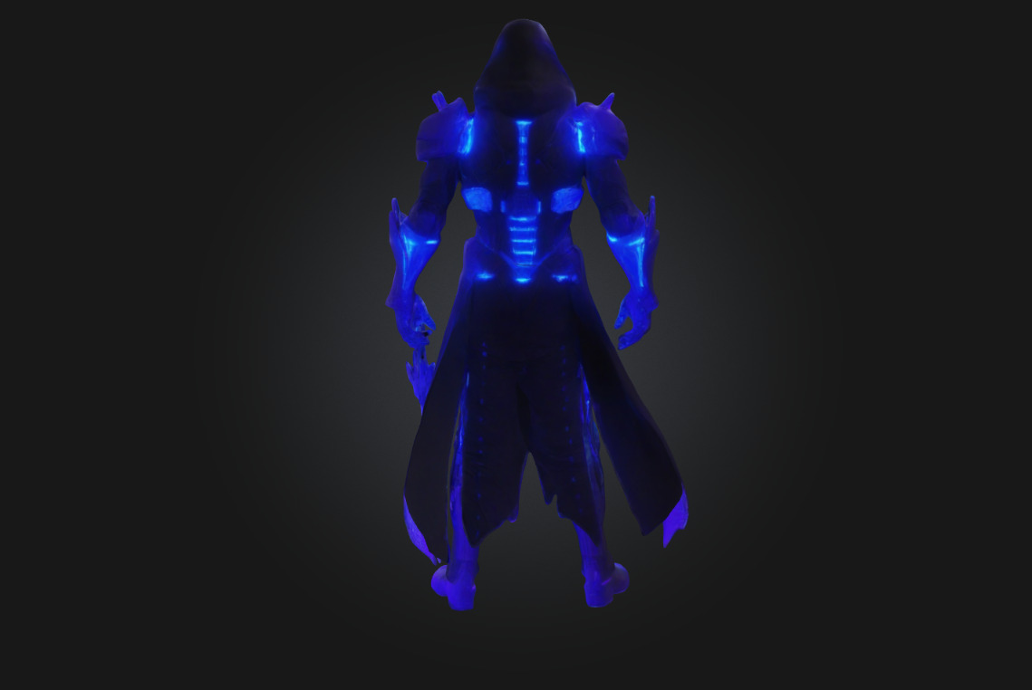 Neon Phantom Futuristic Assassin 3D print model_1