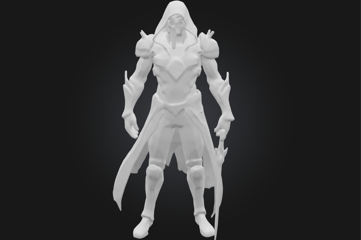 Neon Phantom Futuristic Assassin 3D print model_5