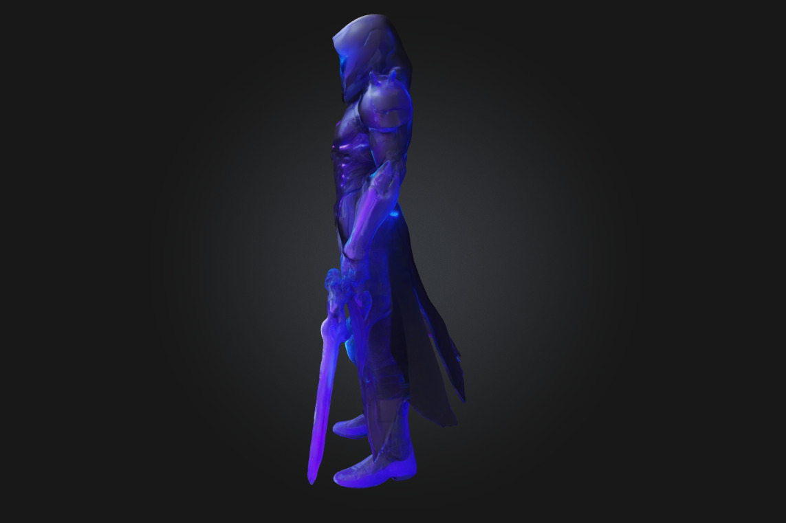 Neon Phantom Futuristic Assassin 3D print model_2