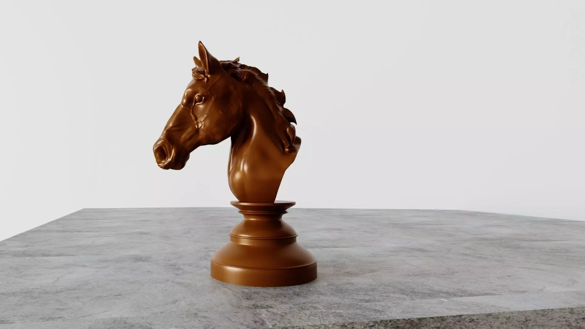 Horse head pedestal model STL 3D print model_0