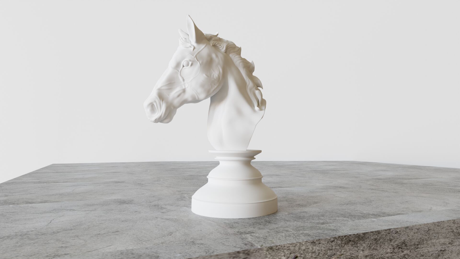Horse head pedestal model STL 3D print model_1