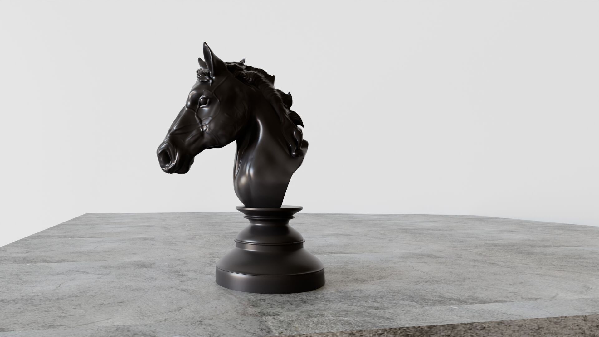 Horse head pedestal model STL 3D print model_3
