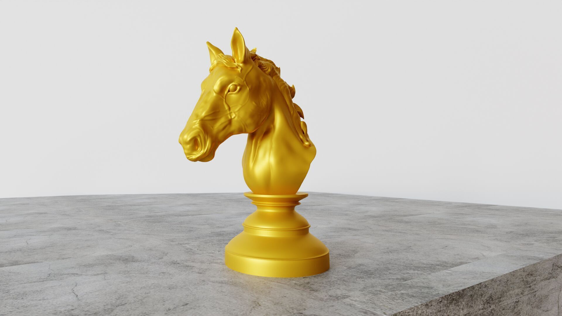 Horse head pedestal model STL 3D print model_2