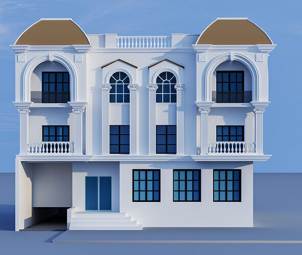 Residential Building -classical 3D model