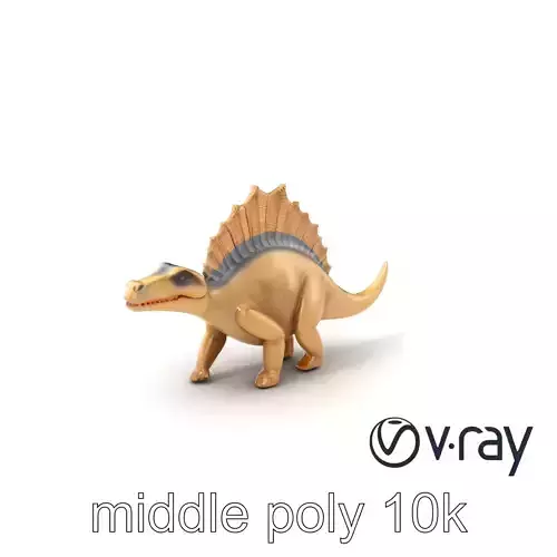 Spinosaurus Dinosaur Model with Sail-Like Spine model pack Low-poly 3D model