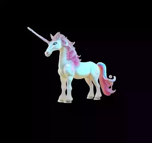 Enchanted Pastel Unicorn 3D Model 