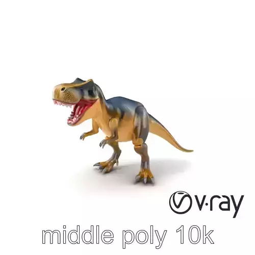 Tyrannosaurus Rex Muscular Build model pack Low-poly 3D model