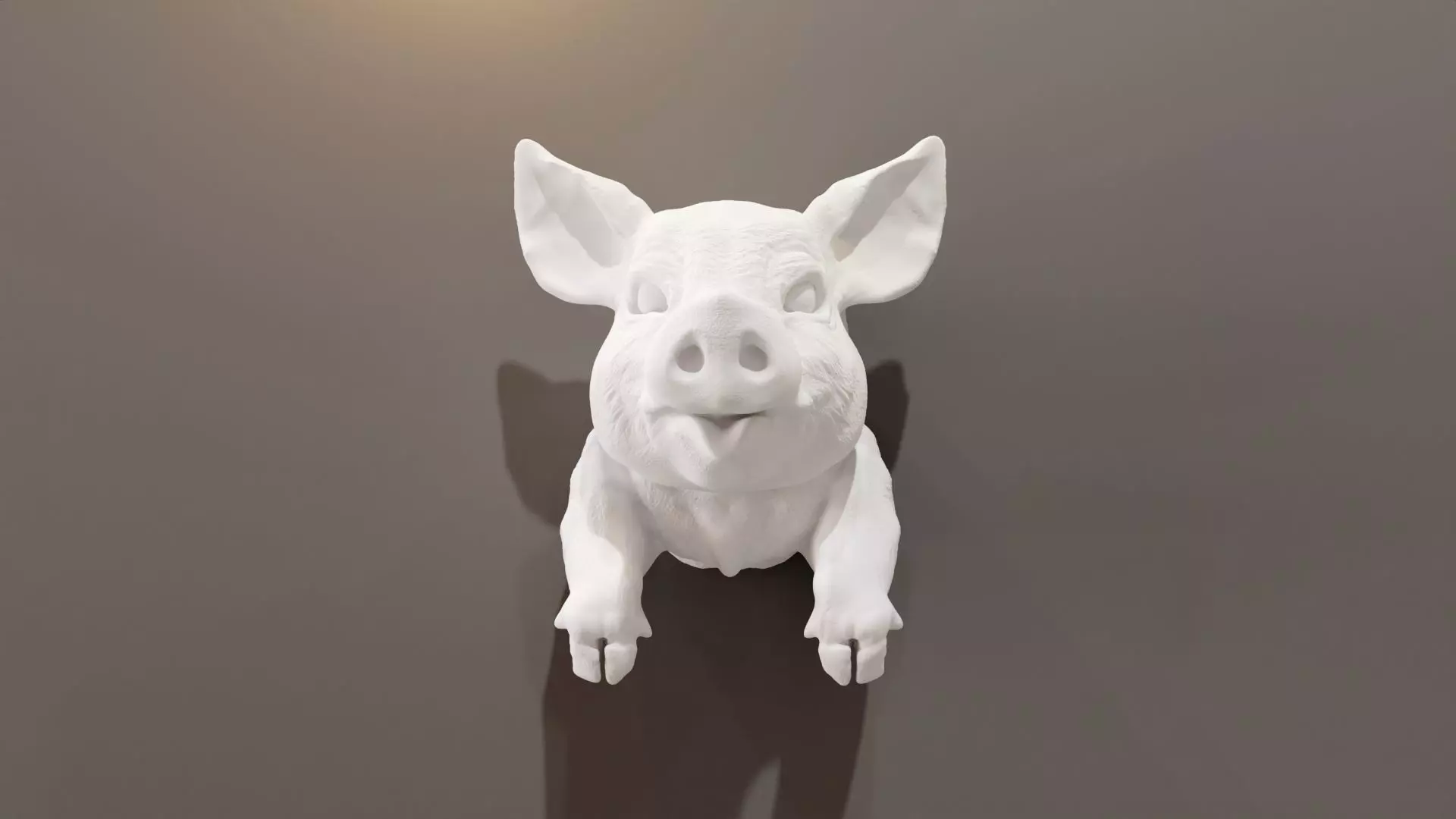 Pig head wall mount STL 3D print model_0