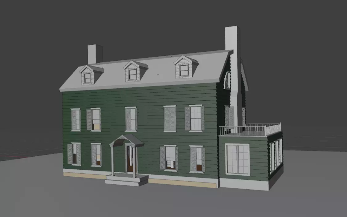 Amityville House Base Mesh 3d Model Free 3D model