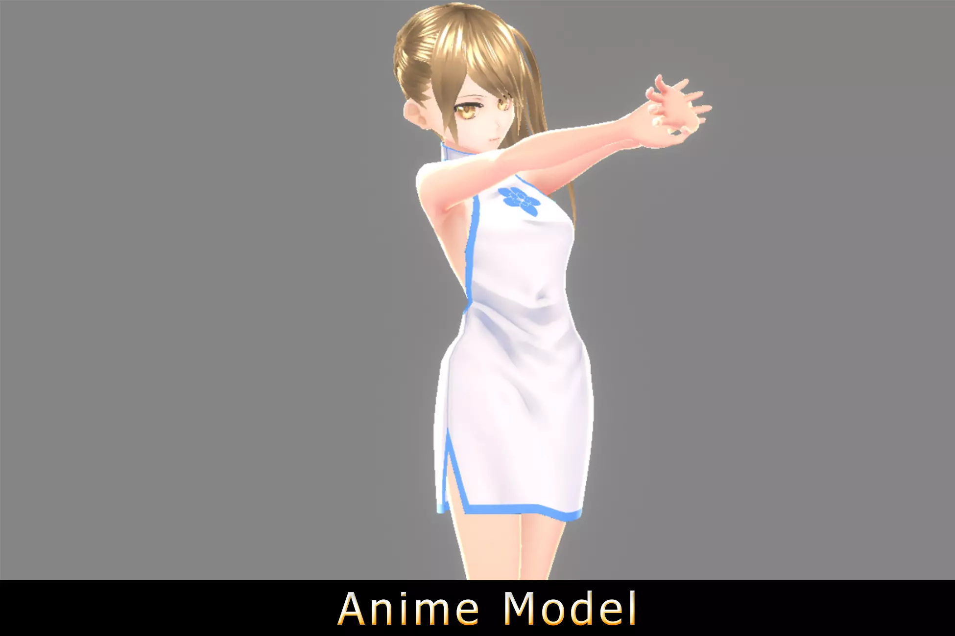 Anime Character - Chloe-Cheongsam 3D model_0