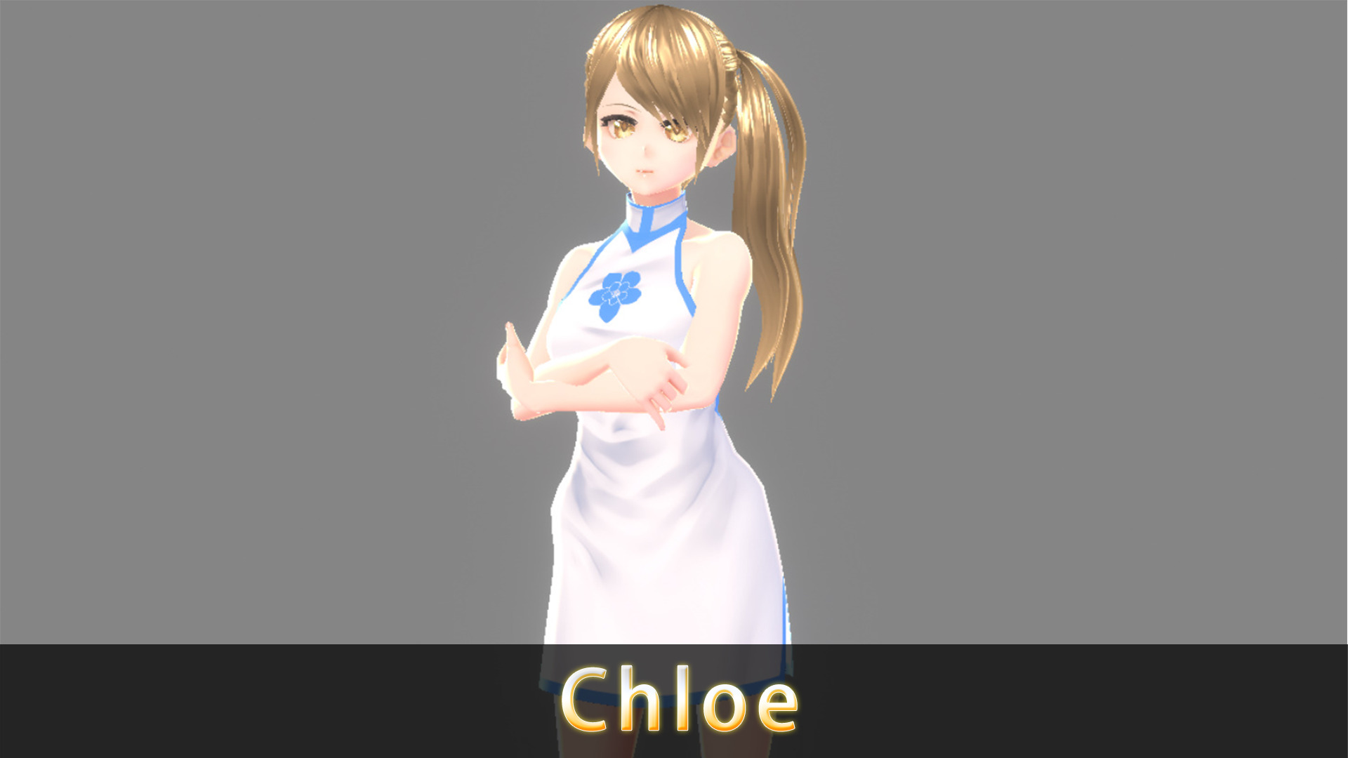 Anime Character - Chloe-Cheongsam 3D model_1